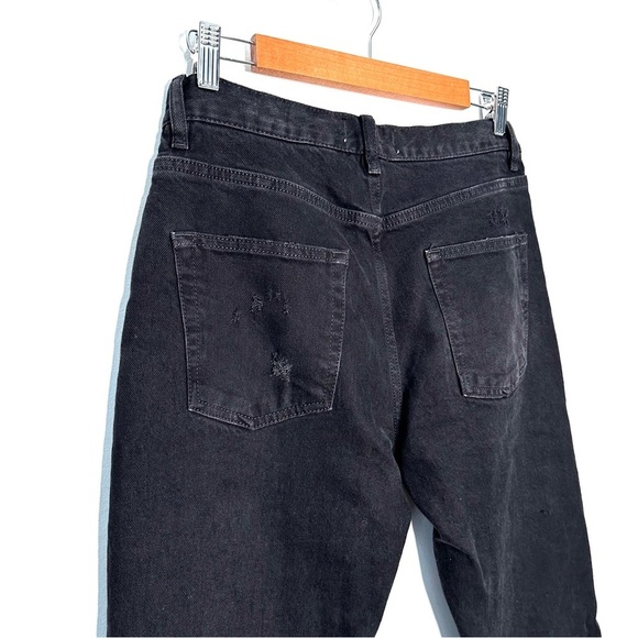 Free People | We the Free Black Ripped Distressed Boyfriend Jeans Size 26 - Picture 5 of 11